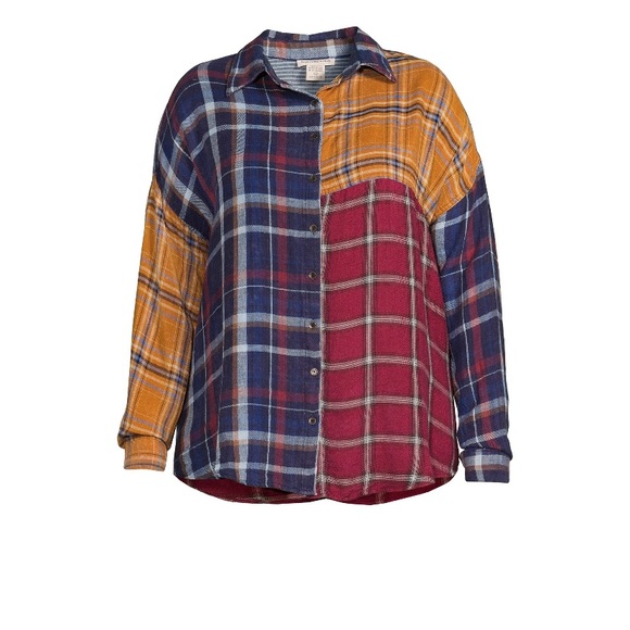 Romantic Gypsy Women's Plus Size Plaid Button Down Top Size 3X - Picture 3 of 11